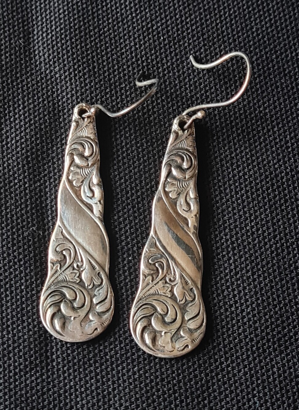 Upcycled Silverware Drop Earrings